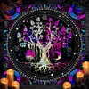 Mantel de Mesa para Tarot Corte Láser Tela para Mesa de Manualidades Mandala Fase Lunar Floral Mariposa Mantel Tela de Tarot