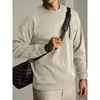 [Fleece Quente e Leve] Moletom Masculino 2026 Primavera e Outono Cor Sólida Esportes ao Ar Livre Macio Amigo da Pele Espesso Moletom de Fleece