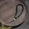 Lanyard de Muñeca para Teléfono Corto Tejido a Mano, Pulsera Anillo para Mujeres, Duradero y Exquisito, con Diseño de Loto y Vintage