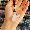 Llavero Pixiu de Jade, Colgante para Llave de Coche de Ágata Multicolor, Adorno de Loto para Bolso Unisex, Signo del Zodiaco al por Mayor