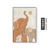 Pintura Decorativa Moderna de Elefante de Luxo Leve para Sala de Estar, Pintura de Parede para Fundo de Sofá com Textura Fantasia, Arte de Parede de Alto Padrão e Grandiosa para Hall de Entrada