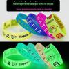 Pulseira de borracha luminosa personalizada para festa, para adultos e jovens, esportiva, pulseira de silicone neon