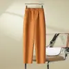 Calça Harem Casual Feminina da Moda Nova de Verão Cintura Alta Emagrecedora Caimento Solto Cropped para Mulheres Baixas