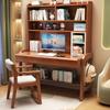 Escritorio de madera maciza elevable para el hogar, escritorio de aprendizaje y escritura para niños, estantería integrada para dormitorio, escritorio de computadora para estudiantes