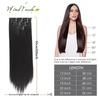 Set de Siete Piezas de Extensiones de Cabello Largo Lacio Transfronterizo de Comercio Exterior Europeo y Americano para Aumentar el Volumen del Cabello, Extensiones de Cabello Realistas Invisibles Naturales para Comercio Exterior