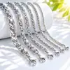 Pulsera Cadena Cubana de Acero Inoxidable con Cruz Moda Masculina Estilo Hip Hop Europeo Americano Joyería Sencilla de Alta Gama Accesorios Versátiles para Mujer