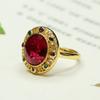 Anillo de Rubí Cultivado Ai Yu Anillo de Corindón Rojo Joyería Vintage para Mujer Fábrica Mayorista Dropshipping S4012909