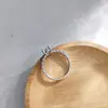 Anel Coroa de Quatro Garras Marquise de Prata Esterlina S925 Luxo Leve Anel de Moissanita de 1 Quilate para Mulheres Fabricante Atacado Transfronteiriço