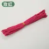 Corda de algodão colorida de 3-4 mm para acessórios de pulseira DIY, corda de algodão fiada no núcleo artesanal, corda para tapeçaria e fio de algodão para amarração