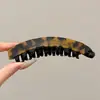 Pinza para el pelo de coleta alta grande de otoño e invierno, pinza banana con estampado de leopardo, horquilla para la parte posterior de la cabeza, pinza vertical, pinza retorcida, accesorio para el pelo para mujer