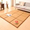 Almofada de chão dobrável estilo japonês espessada para resfriamento para uso doméstico na sala de estar e quarto, tapete de rattan para cama tatame de verão