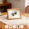 Marco de Fotos Colección de Piel para Pareja DIY Hecho a Mano Mascota Memorial Marco de Fotos Gato Regalo de Cumpleaños Perro