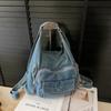 Bolsa casual jeans estilo coreano bolsa transversal feminina bolsa de axila bolsa de carro 2025 outono e inverno nova bolsa de ombro com vários bolsos