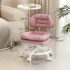 Taburete pequeño con ruedas, taburete bajo con ruedas universales, taburete para niños pequeños, taburete perezoso para uso doméstico, silla pequeña para maniobrar fácilmente, taburete popular en línea