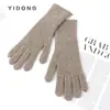 10 Colores Disponibles, Guantes Gruesos de Cachemira Pura con Aguja de Lingote de 7 Pines, Dedos Pulgar e Índice Abiertos, Guantes Unisex
