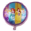 Globo de aluminio redondo de princesa sirena de 18 pulgadas al por mayor decoración de fiesta de cumpleaños juguete Globo de la princesa Sofía