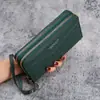 Nueva cartera larga con cremallera para mujer, monedero, bolso multifuncional para teléfono móvil, gran capacidad, tarjetero simple para múltiples tarjetas