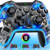 Control gamepad neón RGB colorido luminoso pro inalámbrico 6 ejes sensor de movimiento 7040