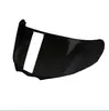 Casco de Motocicleta Negro con Lente Grande Color Té Negro con Recubrimiento Plateado, Accesorios Coloridos para Motocicleta para Montar, Unisex, Visión Nocturna, Transmite Luz