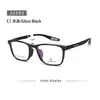 Mismo estilo que la selección de la tienda, Gafas Cuadradas para Hombre para Viajes al Trabajo y Negocios, Adecuadas para Caras Grandes y Pueden Hacerlas Parecer Más Delgadas, Se Pueden Adaptar con Lentes Graduados para Miopía