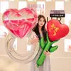 520 Anillo de Diamante Corazón Día de San Valentín Globo Lazo Corazón Flor Globo de Papel de Aluminio Decoraciones para Fiesta de Propuesta Confesión