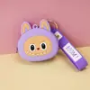 Cartera pequeña Labubu para niños de silicona, pequeño regalo, llavero, colgante, lindo regalito para máquina de garra, en stock