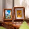 Nogal Negro Madera Maciza Crecimiento Infantil Conmemorativo Mini Juego de Marcos de Fotos Adornos de Marco de Mesa para Colgar en la Pared 3 Pulgadas 4