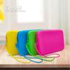 Bolsa de cosméticos de silicone criativa grande capacidade quadrada à prova d'água bolsa de armazenamento portátil de viagem bolsa de higiene pessoal bolsa de silicone