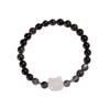Oculto-Meu Amigo Obsidiana Prateada Natural Gato Cabeça de Gato Pulseira de Obsidiana Melhor Amiga das Mulheres Pulseira Personalizada de Casal