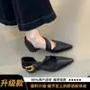 Moda Estilo Coreano Hebilla de Moda Correa Única de Moda 2026 Verano Otoño Tacón Grueso Temperamento Femenino Hueco Simple Versátil Zapatos Adelgazantes