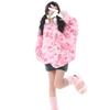 Suéter con capucha Hello Kitty de la marca de moda nacional American Kitty para mujer Primavera Otoño Invierno 2024 Nuevo abrigo de gran tamaño