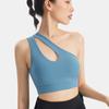 Sutiã Esportivo de Alça Única Feminino com Renda Sexy nas Costas à Prova de Impacto Push-up Roupa Externa Sutiã para Corrida Fitness Sutiã de Yoga