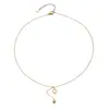 Taina Colgante de Acero Inoxidable Dorado 18K con Concha Blanca Corazón de Forma Lisa Collar de Corazón Joyería Fina de Lujo para Mujer Venta al por Mayor