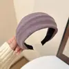 Diadema vintage de ala ancha de color liso estilo francés, versátil y elegante para otoño e invierno, diadema de copa alta, pinza para el pelo para lavarse la cara, accesorio de moda para el cabello