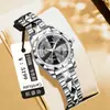 Reloj Binbang Genuino para Mujer Resistente al Agua Moderno de Moda Lujo Ligero Doble Calendario Luminoso Reloj para Estudiante Reloj de Cuarzo