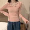 Camiseta Base Delgada para Mujer Primavera y Otoño Nueva Estilo Puro Combinable Suelta Interior Chica Picante Ropa Exterior Estilo Coreano Top Tejido Trendy