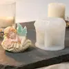 Molde de Silicona de Ángel con Concha de Resina de Cristal para Manualidades de Resina Hechas a Mano y Adornos de Cerámica