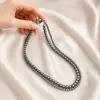 Colar de Pérola Cinza de Camada Dupla de Luxo Leve de Nicho de Ponta para Mulheres Nova Moda Corrente de Clavícula Versátil