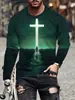 Camiseta masculina de manga longa com estampa camuflada estilo americano para uso externo no outono