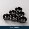 Conjunto de 6 xícaras de chá de cerâmica kung fu para uso doméstico, incluindo tigelas de chá, xícaras de degustação, conjuntos de chá e xícaras pequenas para o anfitrião apreciar o chá