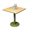 Combinación de Mesa y Sillas de Aleación de Aluminio y Madera-Plástico para Patio Exterior para Cafetería, Bar, Cafetería, Restaurante Occidental