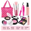 Novos brinquedos de cosméticos de simulação para crianças, meninas, batom sem pigmento, esmalte de unha, adereços, caixa de maquiagem incolor, conjunto