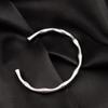 Acero de titanio brazalete abierto de bambú que no se decolora para mujer ins estilo simple frío diseño de nicho retro pulsera que combina con todo