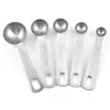 Conjunto de colheres medidoras de aço inoxidável com escala para cozinha, ferramentas de panificação, colher medidora de tempero, colher medidora de café, conjunto de 10 peças em estoque