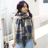 Bufanda de cuadros para hombre y mujer, chal para parejas, versión coreana de otoño e invierno, venta al por mayor de fábrica, cachemir sintético, suave, ceroso, cómodo, colores completos