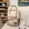 Mochila Estilo Bosque Estilo Preppy para Mujer, Dulce y Linda, Gran Capacidad, Mochila Portátil Transparente y Atractiva para Estudiantes de Primaria y Secundaria