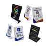 Tarjeta de Reseña de Punto NFC PVC Soporte Código QR Tabla de Reseña de Puntos de Google Tarjeta en Forma de L Táctil Tarjeta NFC de Reseña