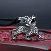 Novo Colar com Pingente Ruyi Pixiu para Atrair Riqueza e Tesouro Prata Tailandesa Retrô Moderno Dominador Personalizado Presente de Aniversário Pingente