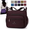 Bolso bandolera multicapa de nailon, gran capacidad, ligero, adecuado para ir al trabajo, simple y versátil, bolso pequeño de nailon