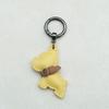 Mini llavero de pelea de perros con forma de cachorro de cuero de dibujos animados, accesorio para funda de teléfono, disponible transfronterizamente.